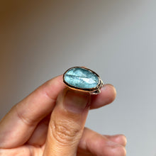 Size 6 // Aquamarine Moon Ring