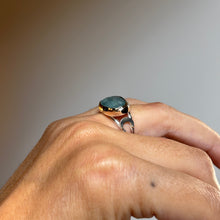 Size 6 // Aquamarine Moon Ring