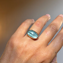 Size 6 // Aquamarine Moon Ring
