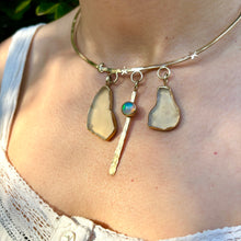 Sea Glass & Ethiopian Opal Celestial Neck Cuff