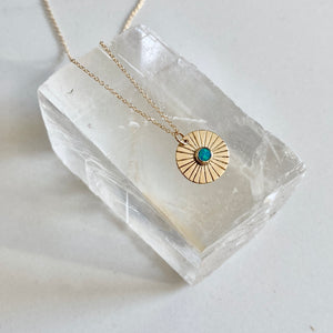 14k Gold Sol Pendant