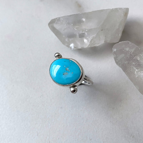 Size 6.25 // Turquoise Dot Ring