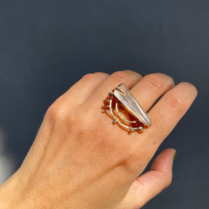 Size 6.5 // Clear Quartz 14k Gold Fill Sol Ring