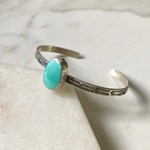 Turquoise Mountain Stamped Cuff #2